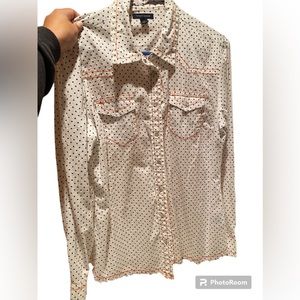 Pearl snap Tommy Hilfiger button down western style